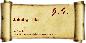 Jakoby Ida névjegykártya