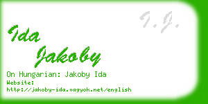ida jakoby business card